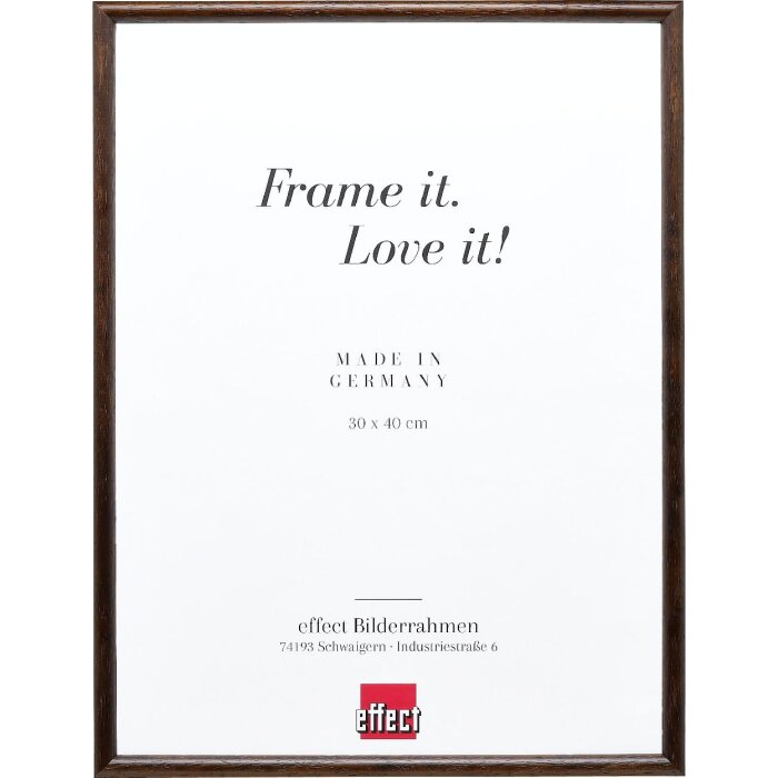 Cornice per foto in legno Effect Profil 20 Marrone Scuro 40x60 cm Vetro Antiriflesso