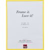 Cornice per foto Effect 10x10 cm gialla con vetro museale e supporto a parete