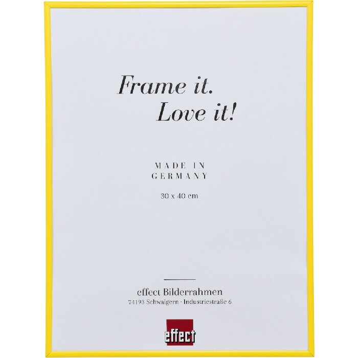 Cornice per foto Effect Art 49,3x68,5 cm gialla per puzzle con vetro soffiato