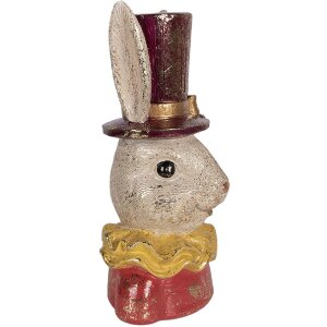 Statua decorativa di coniglio Clayre & Eef beige/rosa 16x13x29 cm