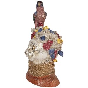 Statua decorativa Clayre & Eef 6PR6040 con gatto e...