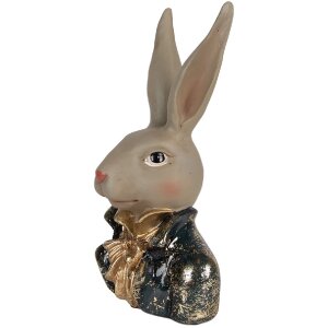 Statua di coniglio Clayre & Eef con fiocco dorato...