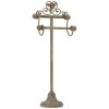 Clayre & Eef W4Y0100 Portarotolo 23x15x59 cm Beige Brown Metallo