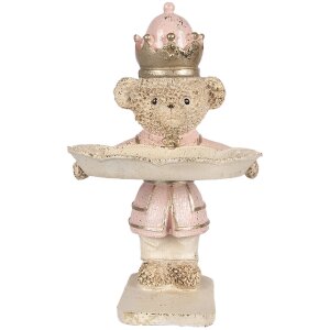 Orso decorativo con ciotola Clayre & Eef Beige Rosa...