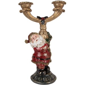 Portacandele di Natale con Babbo Natale Clayre & Eef...