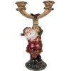 Portacandele di Natale con Babbo Natale Clayre & Eef 17x10x28 cm