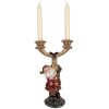 Portacandele di Natale con Babbo Natale Clayre & Eef 17x10x28 cm