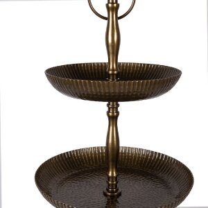 Scaffalatura Clayre & Eef 6AL0077 Ø 37x79 cm dorata in alluminio