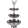 Etagere Clayre & Eef 6AL0079 argento Ø 26 cm altezza 48 cm 3 ripiani