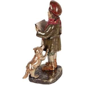 Decorazione da parete di coro natalizio Clayre & Eef 6PR6055 Rosso/Green 13x13x34/11x12x31/13x8x21/8x8x20 cm