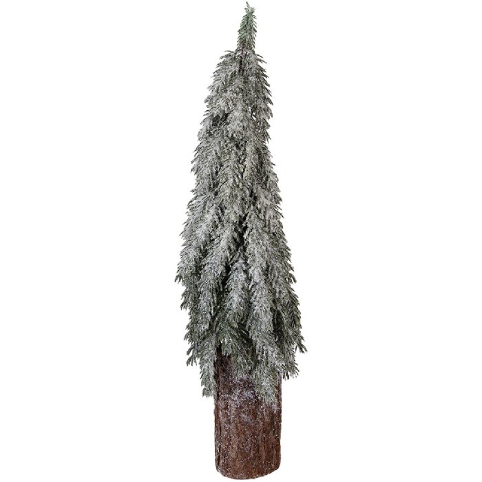 Albero di Natale artificiale Clayre & Eef Verde-Bianco Ø 18x57 cm