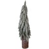 Albero di Natale artificiale Clayre & Eef Verde-Bianco Ø 18x57 cm
