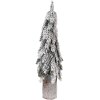 Albero di Natale artificiale Clayre & Eef Ø18x57 cm con effetto neve e fusto in legno