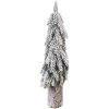 Albero di Natale artificiale Clayre & Eef Ø18x57 cm con effetto neve e fusto in legno