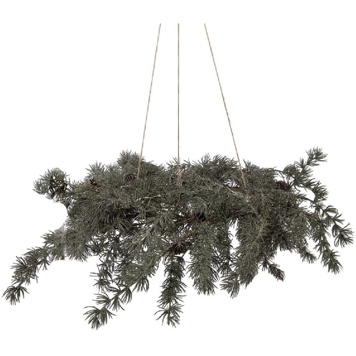 Corona natalizia con LED Clayre & Eef Ø 60x8 cm 3xAA Batterie