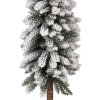 Albero di Natale Artificiale Clayre & Eef 50840 con Neve Ø 10x60 cm Base in Legno