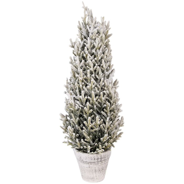 Albero di Natale artificiale Clayre & Eef 50850 Ø 27 cm x 70 cm verde-bianco