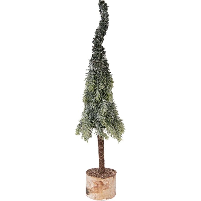 Albero di Natale artificiale Clayre & Eef 66427 Verde-Bianco Ø 10x35 cm