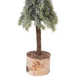Albero di Natale artificiale Clayre & Eef 66427 Verde-Bianco Ø 10x35 cm