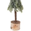 Albero di Natale artificiale Clayre & Eef 66427 Verde-Bianco Ø 10x35 cm