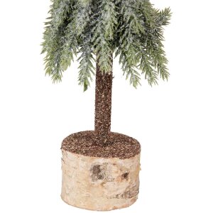 Albero di Natale artificiale Clayre & Eef 66428 Ø 13x50 cm verde-bianco