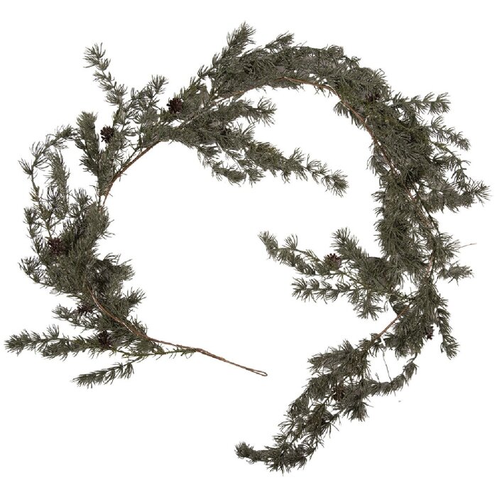 Ghirlanda decorativa con LED Clayre & Eef verde 20x7x180 cm