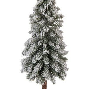 Albero di Natale artificiale Clayre & Eef Verde Bianco Ø 10 x 48 cm