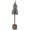 Albero di Natale artificiale Clayre & Eef Verde Bianco Ø 10 x 48 cm
