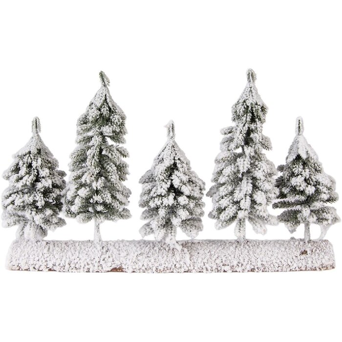 Decorazione Albero di Natale Clayre & Eef 66434 Bianco-Verde 40x8x25 cm