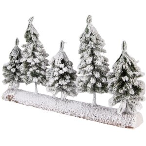 Decorazione Albero di Natale Clayre & Eef 66434 Bianco-Verde 40x8x25 cm