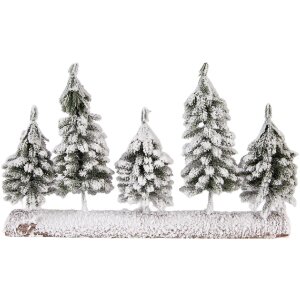 Decorazione Albero di Natale Clayre & Eef 66434 Bianco-Verde 40x8x25 cm