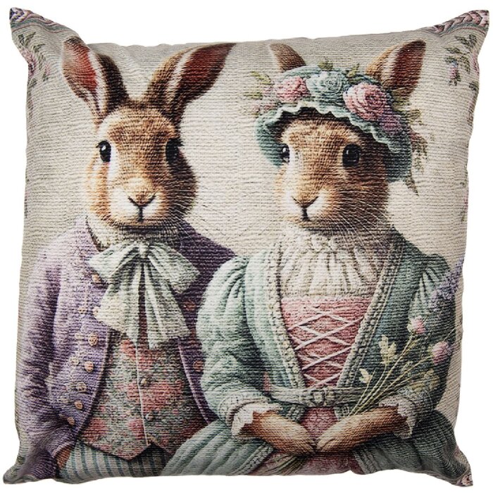 Copertura cuscino Clayre & Eef 45x45 cm Verde marrone