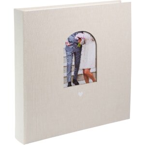 Album matrimonio Goldbuch Herzensmoment Beige 30x31 cm 60 pagine con pergamo e taglio a finestra