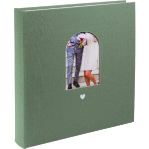 Album matrimonio Goldbuch Herzensmoment Artischocke 30x31 cm 60 pagine con taglio a finestra