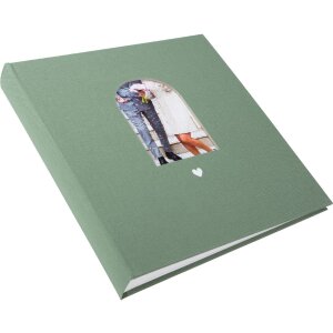 Album matrimonio Goldbuch Herzensmoment Artischocke 30x31 cm 60 pagine con taglio a finestra