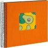 Album a spirale Goldbuch Bella Vista Sun Orange 20x20 cm 40 pagine nere con apertura quadrata