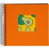 Album a spirale Goldbuch Bella Vista Sun Orange 20x20 cm 40 pagine nere con apertura quadrata