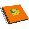 Album a spirale Goldbuch Bella Vista Sun Orange 20x20 cm 40 pagine nere con apertura quadrata