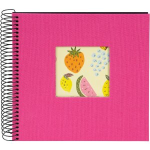 Album a spirale Goldbuch Bella Vista Electric Fuchsia 20x20 cm 40 pagine nere