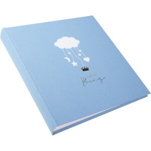 Album per neonato Goldbuch Wolkenpoesie Blu 30x31 cm con 60 pagine in pergamena e testo introduttivo