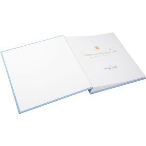 Album per neonato Goldbuch Wolkenpoesie Blu 30x31 cm con 60 pagine in pergamena e testo introduttivo
