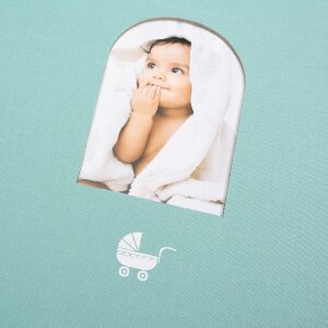 Album per bambini Goldbuch Cozy Nest Aqua 30x31 cm tessuto 58 pagine con apertura a finestra e introduzione illustrata