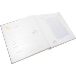 Album per neonato Goldbuch Cozy Nest Sandgrau 30x31 cm con rivestimento in lino