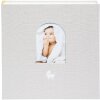 Album per neonato Goldbuch Cozy Nest Sandgrau 30x31 cm con rivestimento in lino