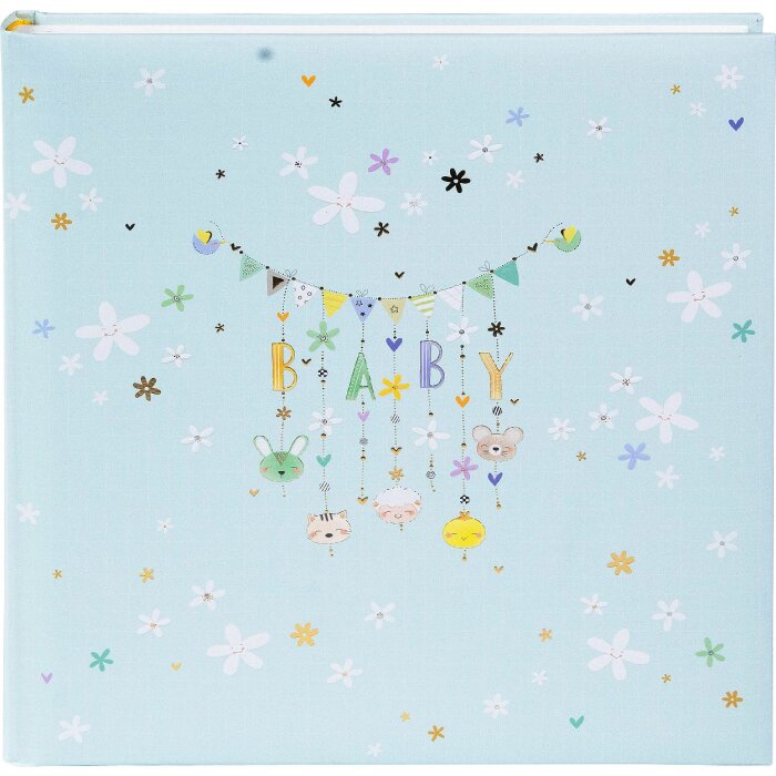 Album per neonato Goldbuch Lullaby Line Boy 30x31 cm con 58 pagine e introduzione illustrata