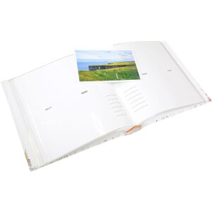 Album foto Goldbuch "Bloom" per 200 immagini 10x15 cm, copertina rigida con design floreale e decorazione dorata "best memories"