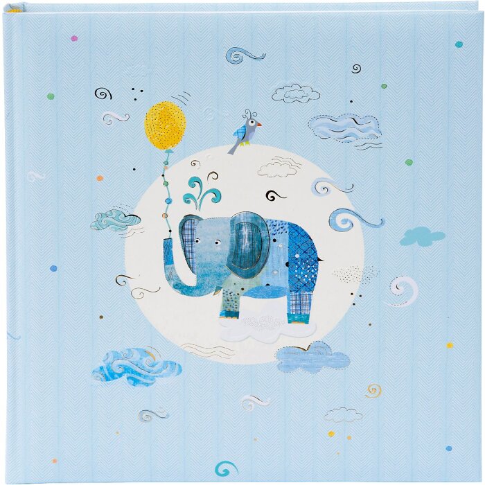 Album foto Goldbuch Blue Elephant 30x31 cm con stampa oro e pagine in pergamena