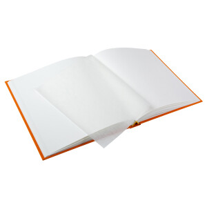 Album foto Goldbuch Bella Vista Sun Orange 30x31 cm in lino con protezione in pergamina