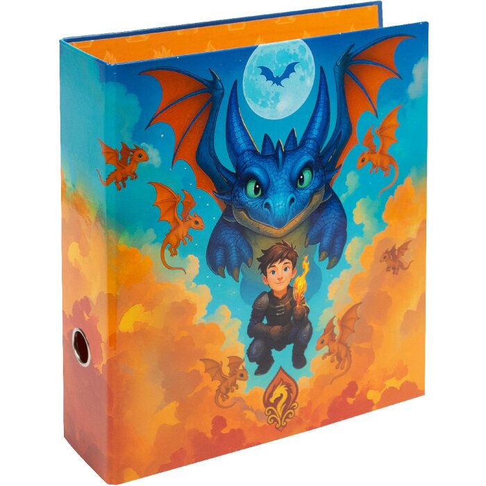 Raccoglitore Drachenfreund Goldbuch 28x32 cm Nero