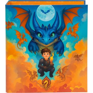 Raccoglitore Drachenfreund Goldbuch 28x32 cm Nero